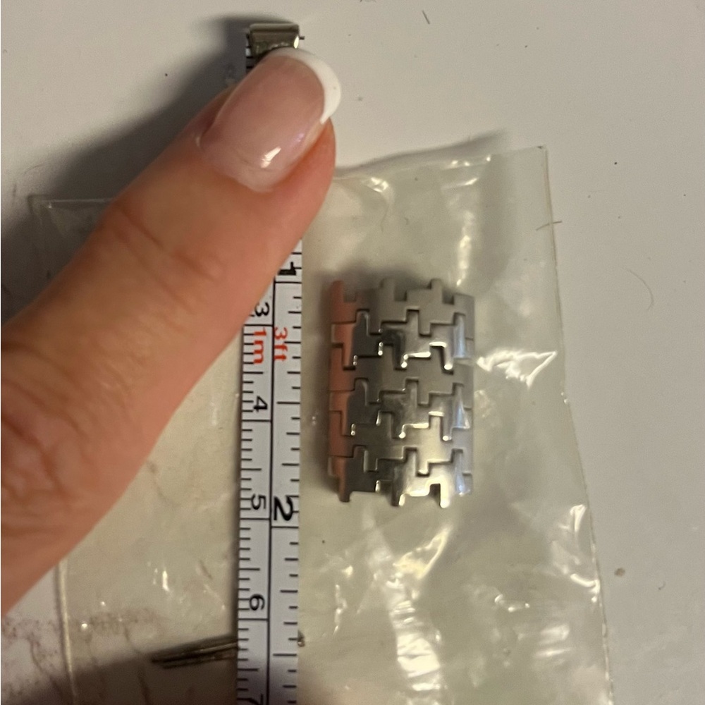EUC Dior Silver Stainless Steel Women's hounds-tooth Link Bracelet Watch - Picture 13 of 16